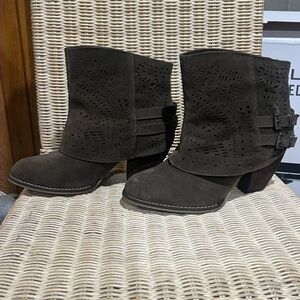 Cato Dark Brown Ankle Booties